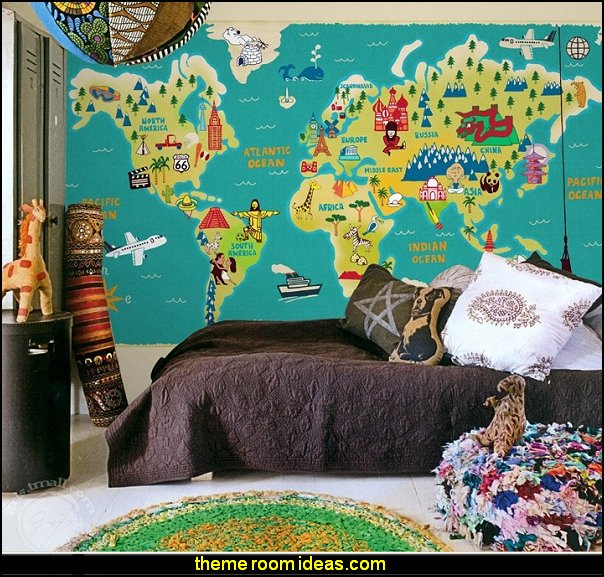 Decorating theme bedrooms - Maries Manor: travel theme decorating ideas - travel decor - world 