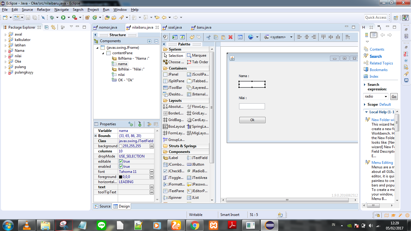 Access package. Jlist java. jtextfield java. java spinner. как сделать чтобы в eclipse отображалось package explorer.