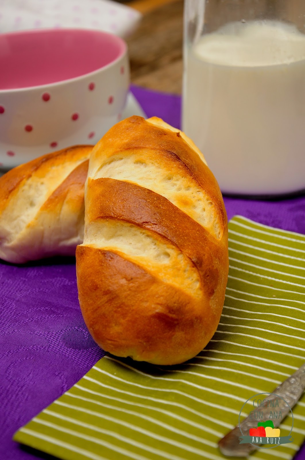 PAN DE LECHE CASERO CON RELLENO DE CHOCOLATE