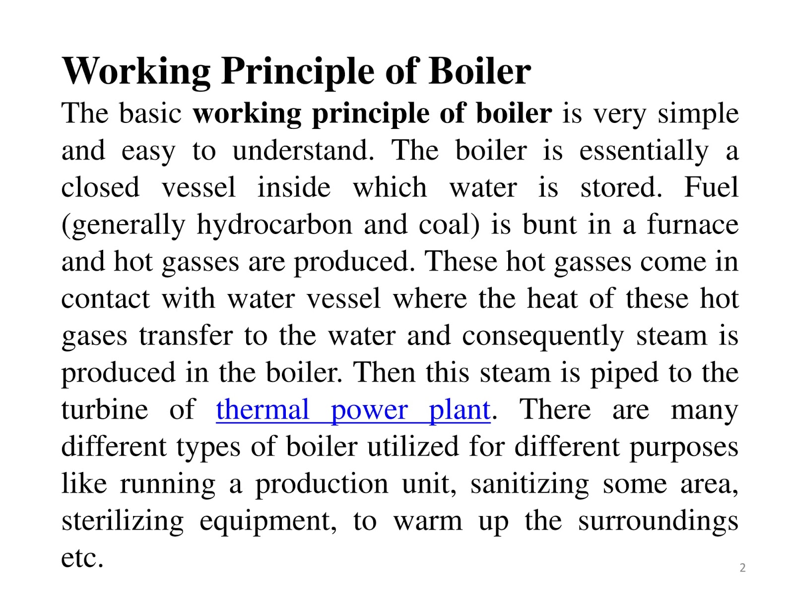 Mechanical notes: Steam Boiler | Working principle and Types of Boiler