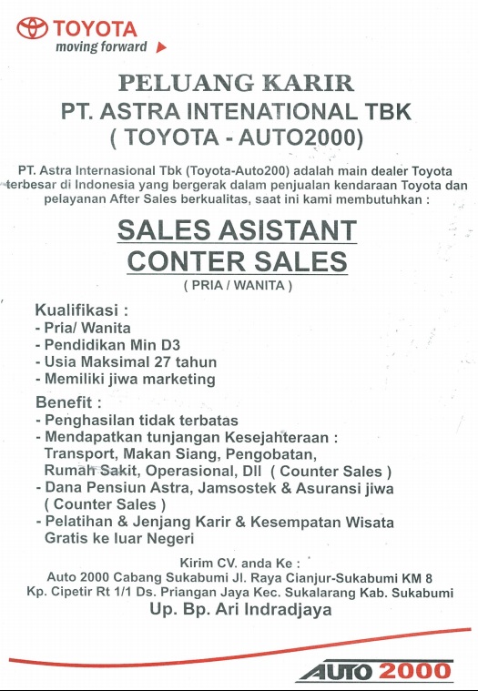 Lowongan Kerja Auto2000