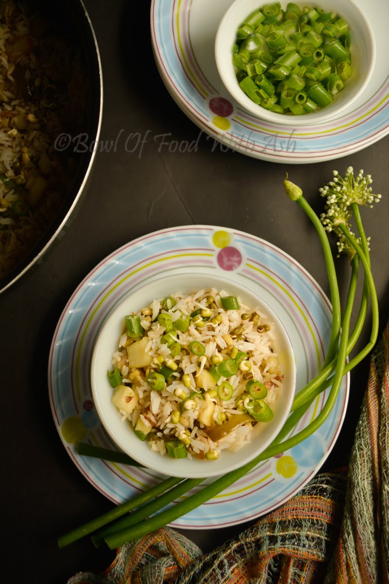 Paneer Sprouts Fried Rice Recipe | How To Make Paneer Sprouts Fried Rice