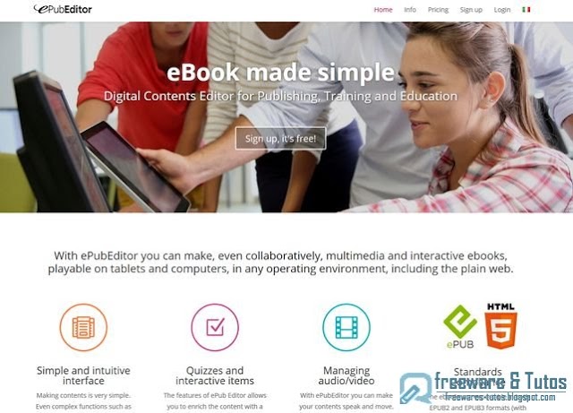 ePubEditor : un très bon service web pour créer des ebooks interactifs