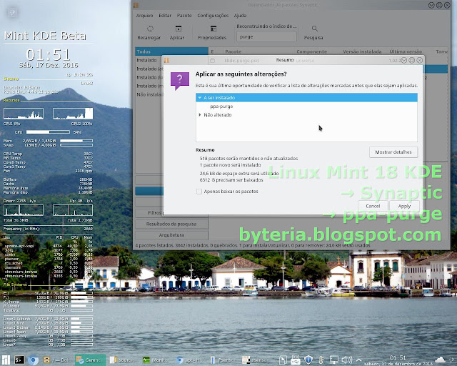 Instalação do “ppa-purge” no Linux Mint KDE, via Synaptic