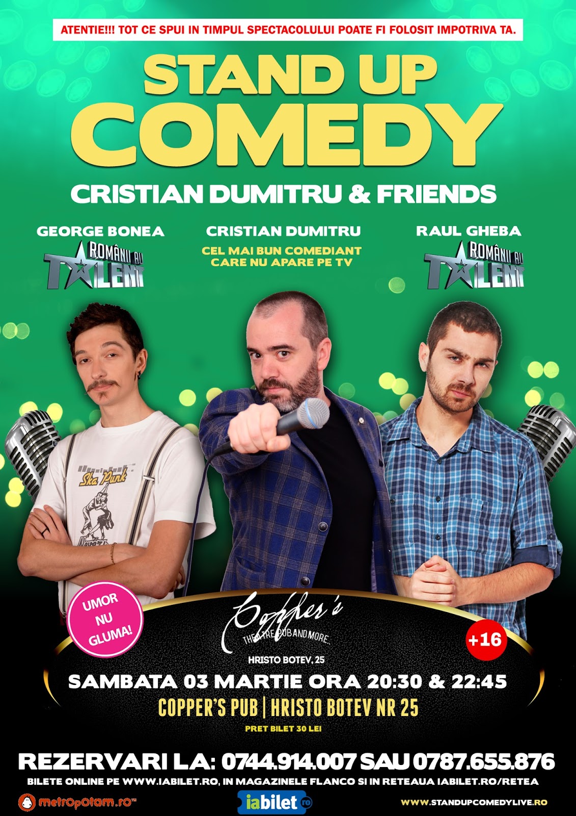 Stand-Up Comedy Bucuresti Sambata 3 Martie Stand-Up Comedy Bucuresti Sambata 3 Martie