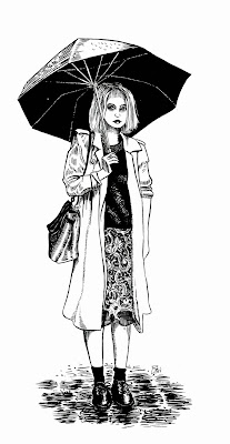Girl With Umbrella by Christianne Benedict