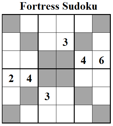 Fortress Sudoku (Mini Sudoku Series #28)