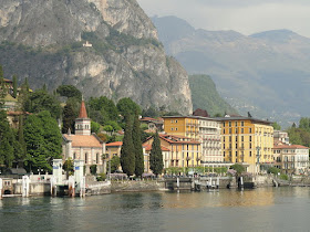 The shoreline at Cadenabbia di Griante, a village on the western side of the picturesque Lake Como