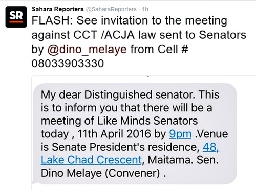 EXPOSED: Senate Moves to Amend CCB/Criminal Justice Act in a Bid to Kill Saraki's CCT Trial (Documents)