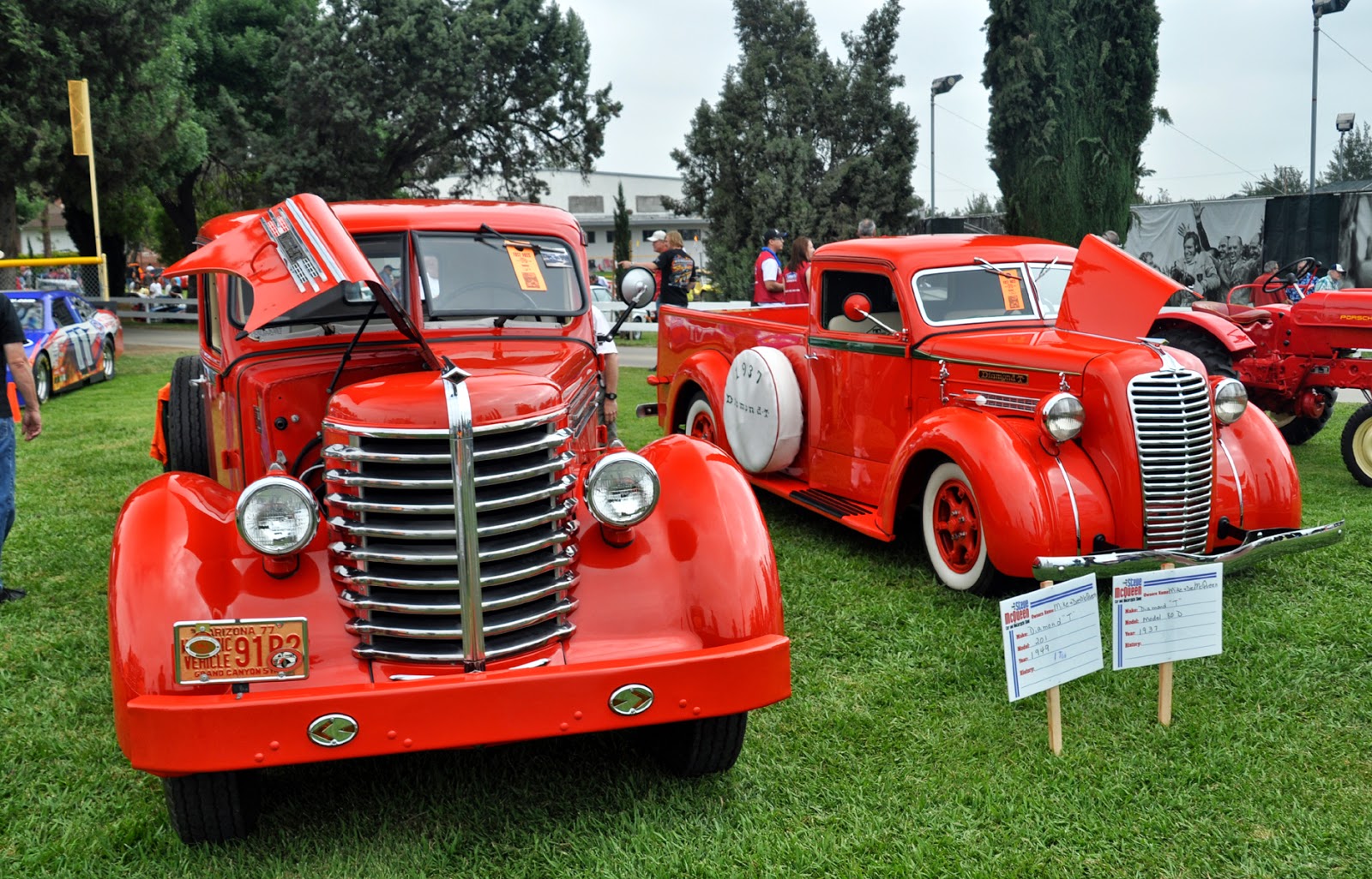 Just A Car Guy: 1937 and 49 Diamond T trucks at the Friends of Steve