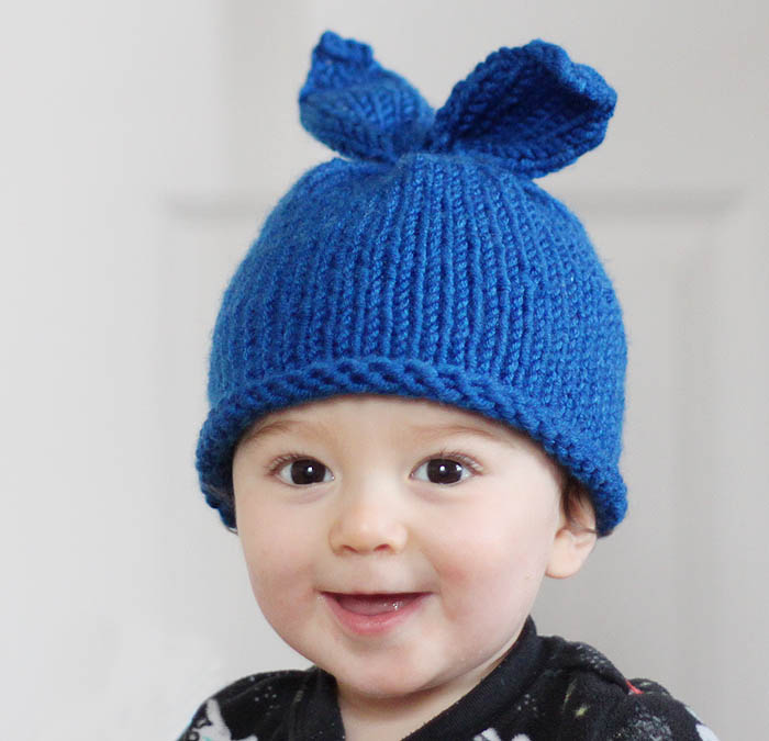 Baby Bunny Rabbit Hat Knitting Pattern - Gina Michele