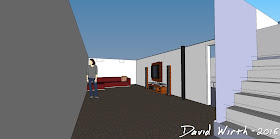 google sketchup, basement, remodel, house