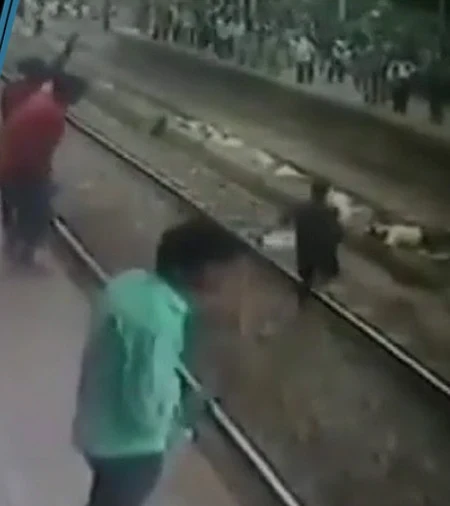 Man lies on railway track in suicide attempt in Kurla, Mumbai, Mumbai, News, Train, Suicide Attempt, CCTV, Video, Family, Protection, Police, National