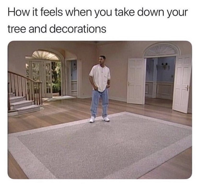 How It Feels When You Take Down Your Tree And Decorations