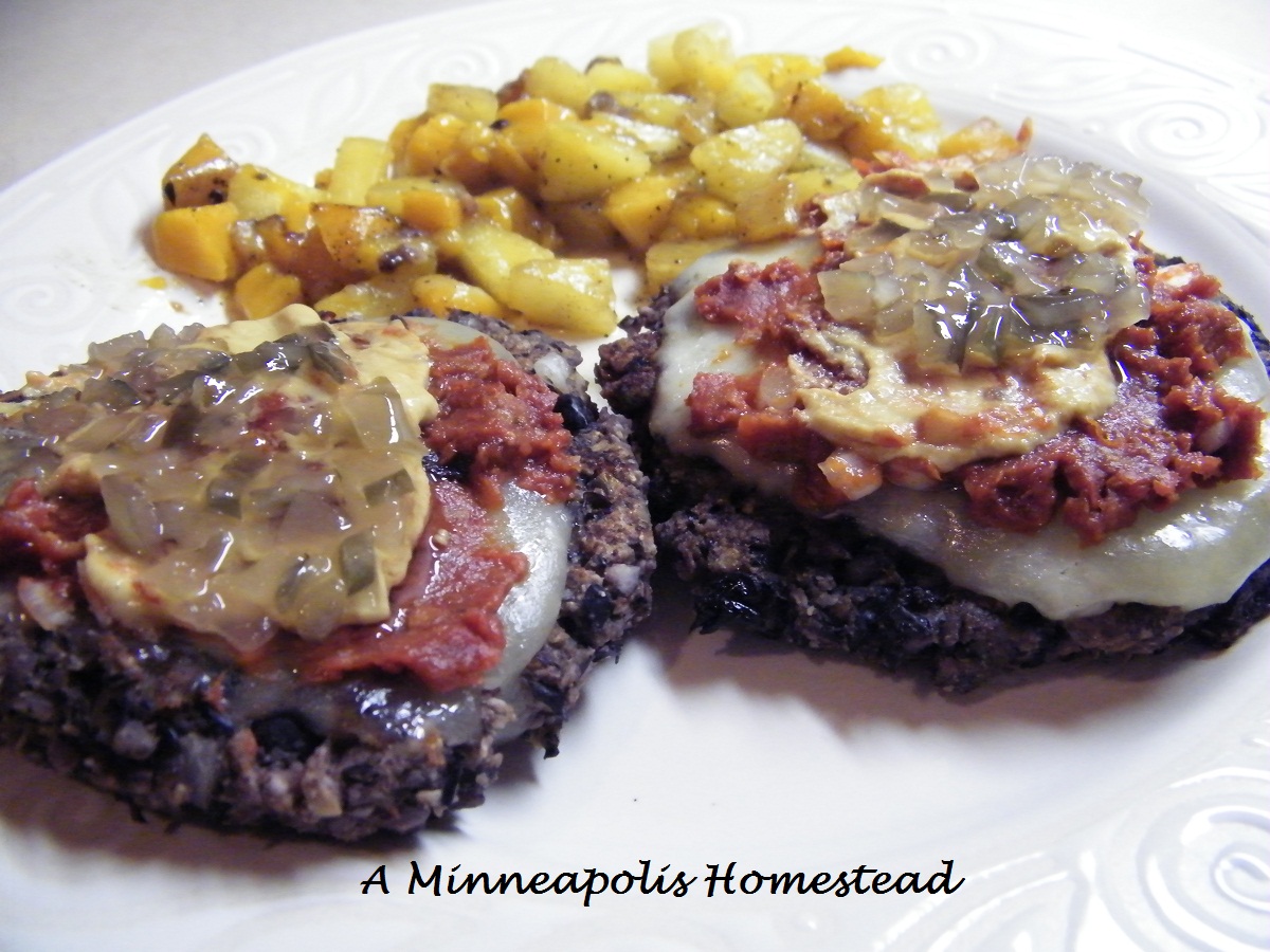 Veggie Burgers with Sundried Tomato Chili Ketchup Minneapolis Homestead