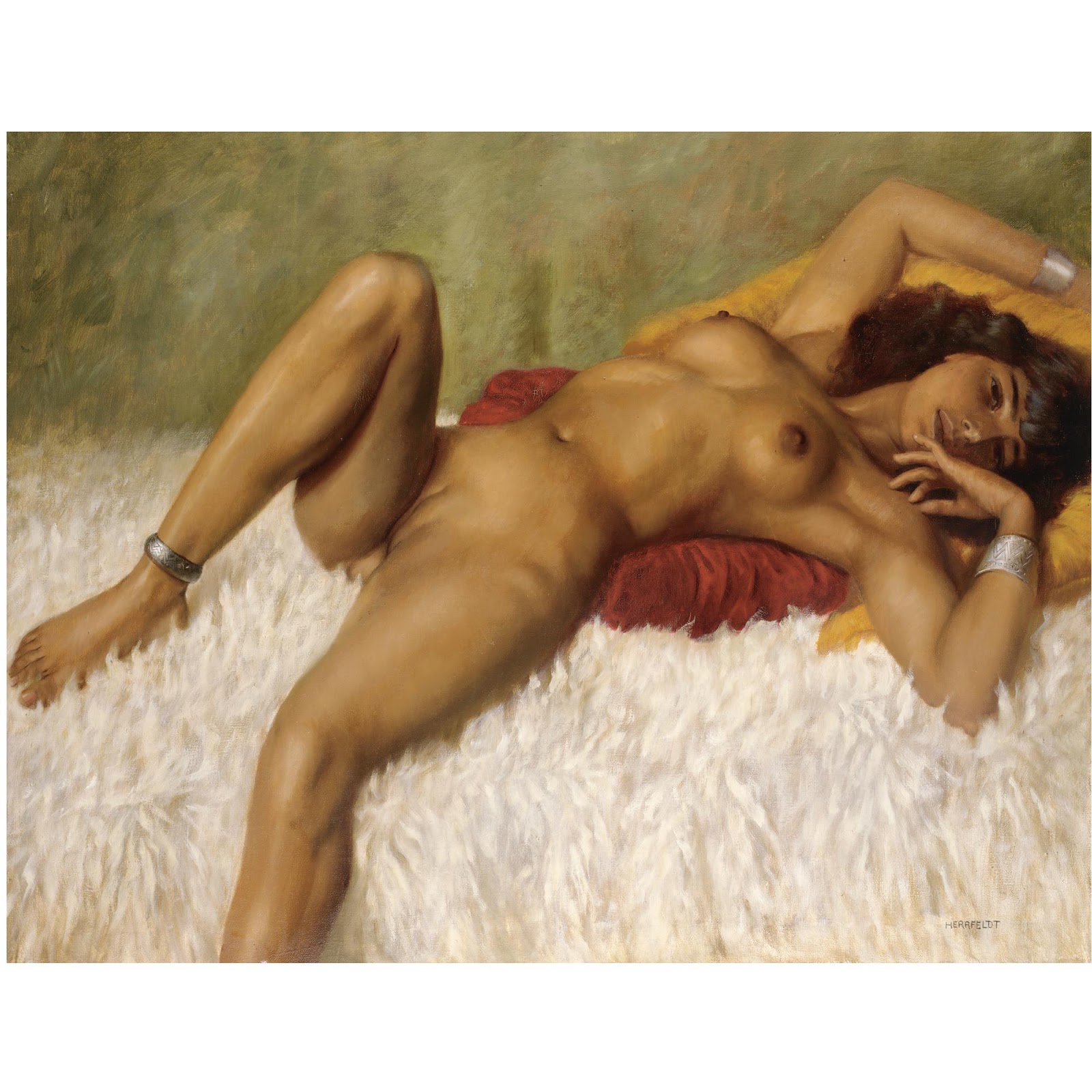 Naked woman having sex oil on canvas, dale bozzio cunt tits