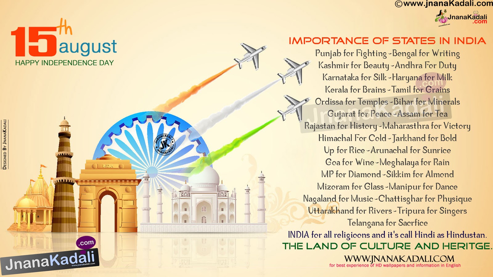 Importance os states in india independence Day Celebrations | JNANA