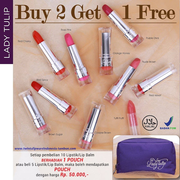 Lady Tulip Buy 2 Get 1 Free | September 2016 Special Bonus | September 2016