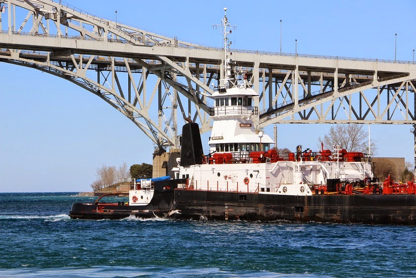 Michigan Exposures The Tug Michigan and her Barge the Great Lakes