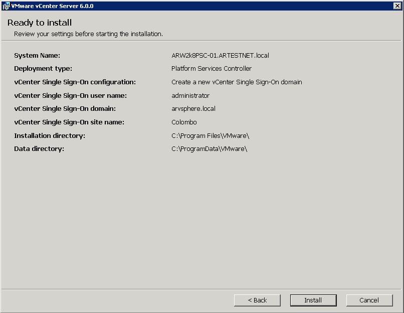 VMware vSphere 6 Platform Service Controller Installation TechCrumble