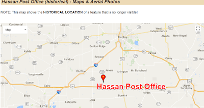 Climbing My Family Tree: Hassan Post Office in Hancock County Ohio