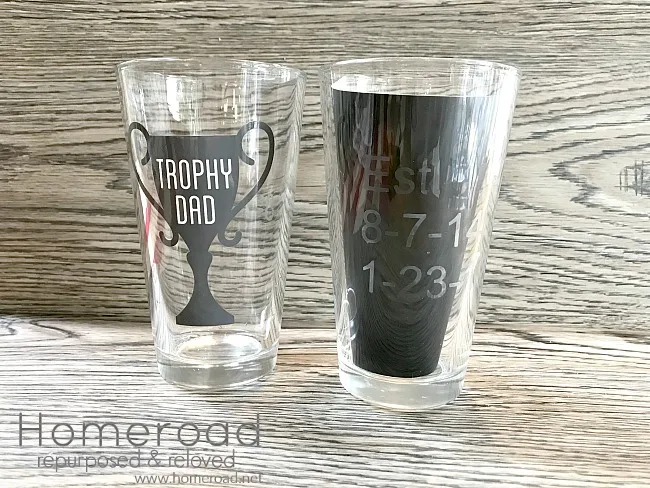 glass etching father's day project