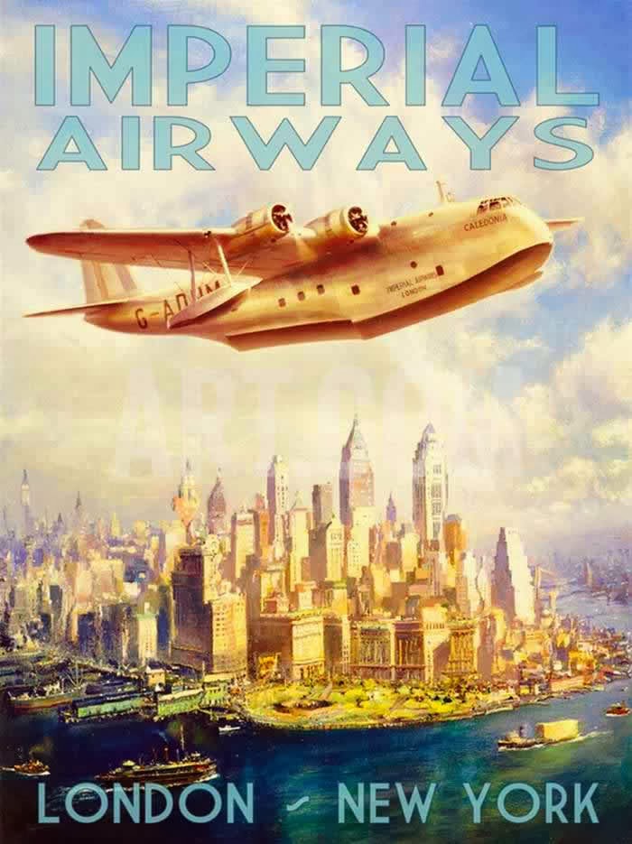 Vintage British Aviation Posters, ca. 1920s1930s