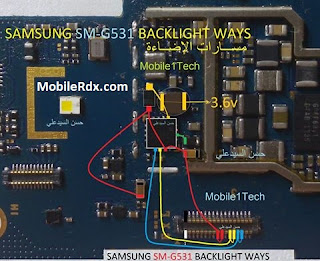 Solução Samsung G531 Sem Luz no LCD Backlight   Samsung G531 Backlight