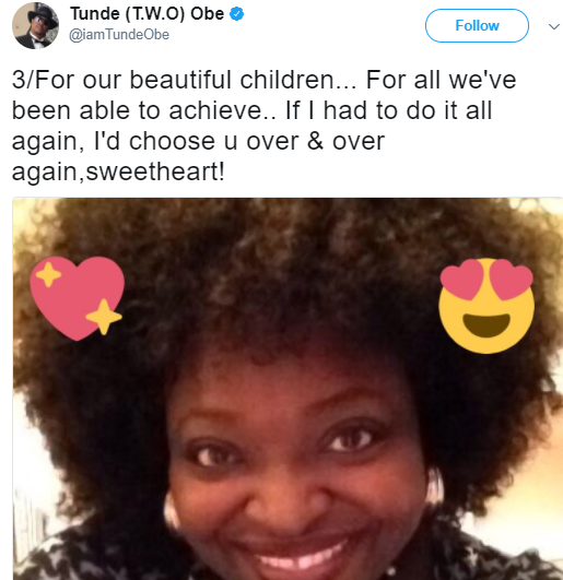 Tunde and Wunmi Obe celebrate 29 years of friendship and 19 years of marriage Tunde and Wunmi Obe celebrate 29 years of friendship and 19 years of marriage