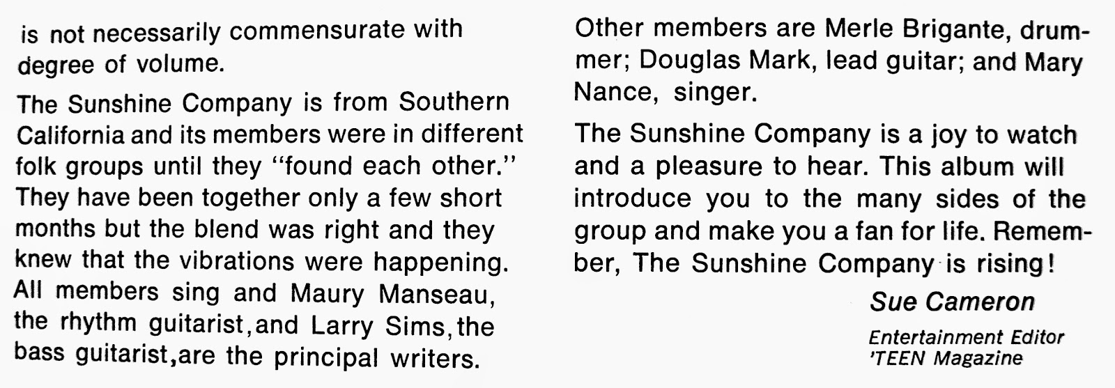 THE ROSE COLORED CORNER THE SUNSHINE COMPANY HAPPY IS THE SUNSHINE