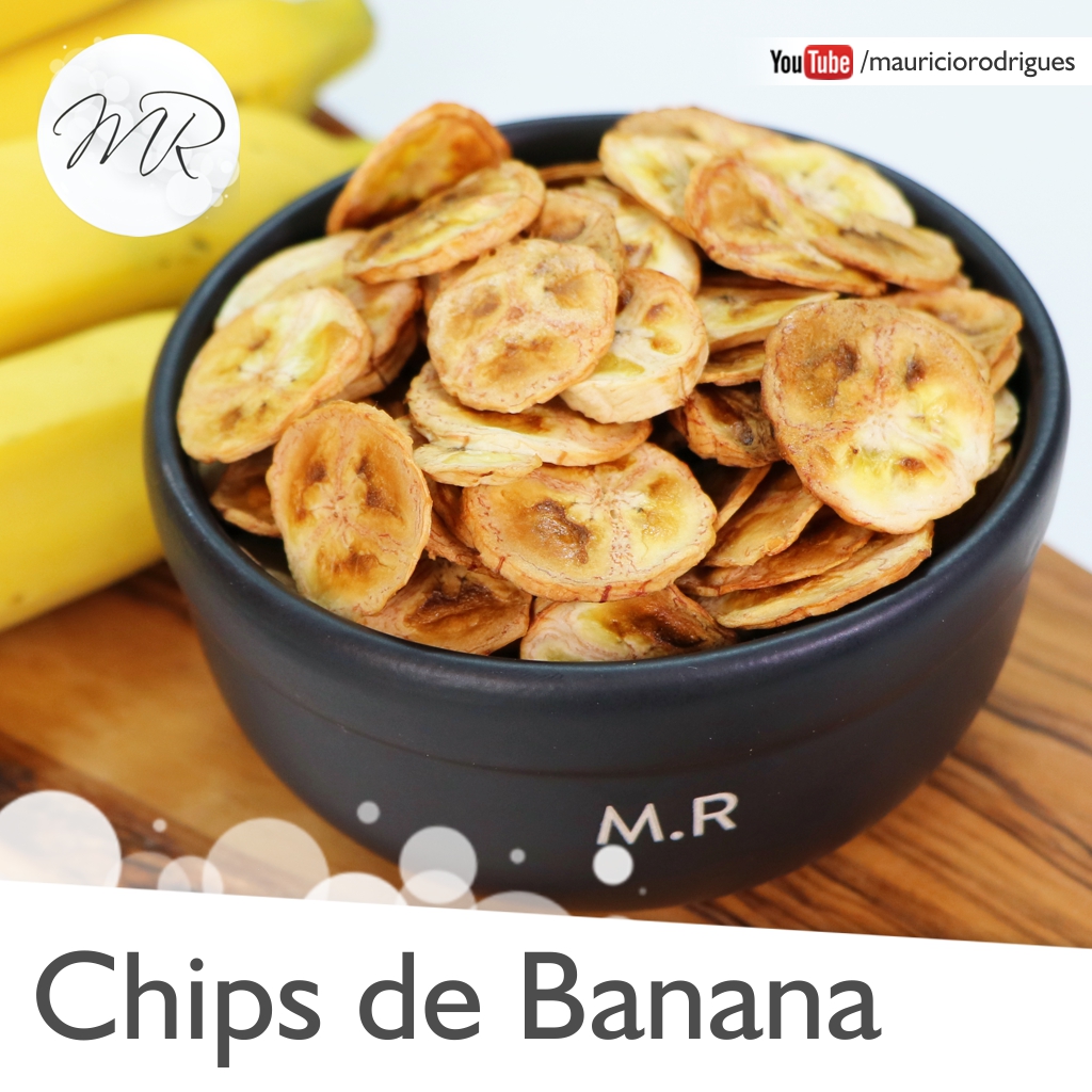 VÍDEO Chips de Banana na AirFryer Fritadeira sem Óleo Receitas