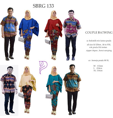 Batik Pasangan SBRG 133 Couple Gamis Kebaya Modern