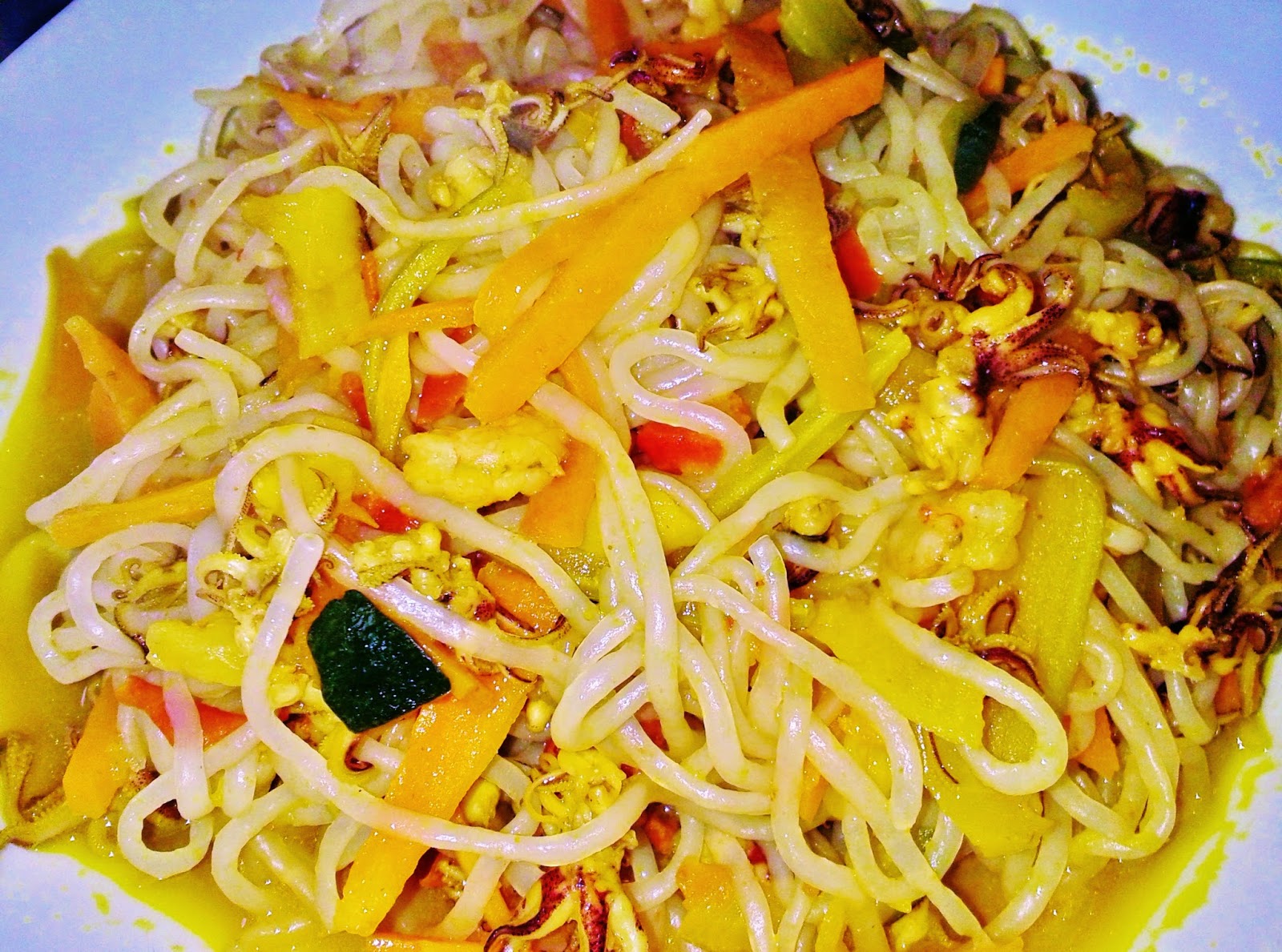 konjac noodles con verdure e moscardini 