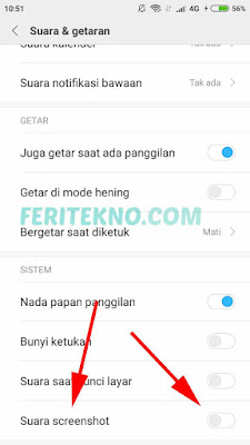 menonaktifkan atau mengaktifkan suara screnshoot di hp 2