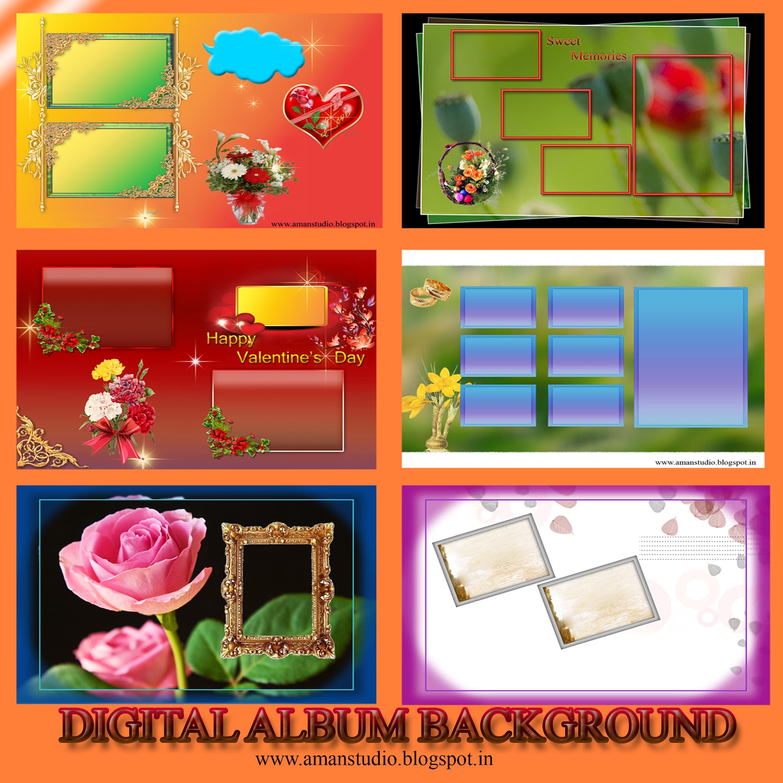 Aman Studio: DIGITAL ALBUM BACKGROUNDS # 10