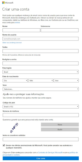 Como fazer e-mail do Outlook Como criar conta de email do Outlook