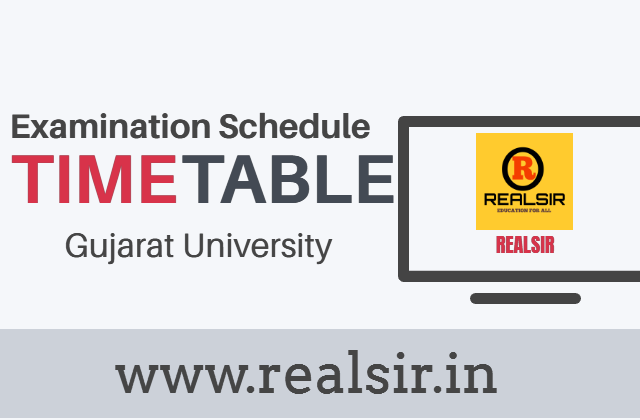 Examination Schedule - Gujarat University Examination Schedule - Gujarat University