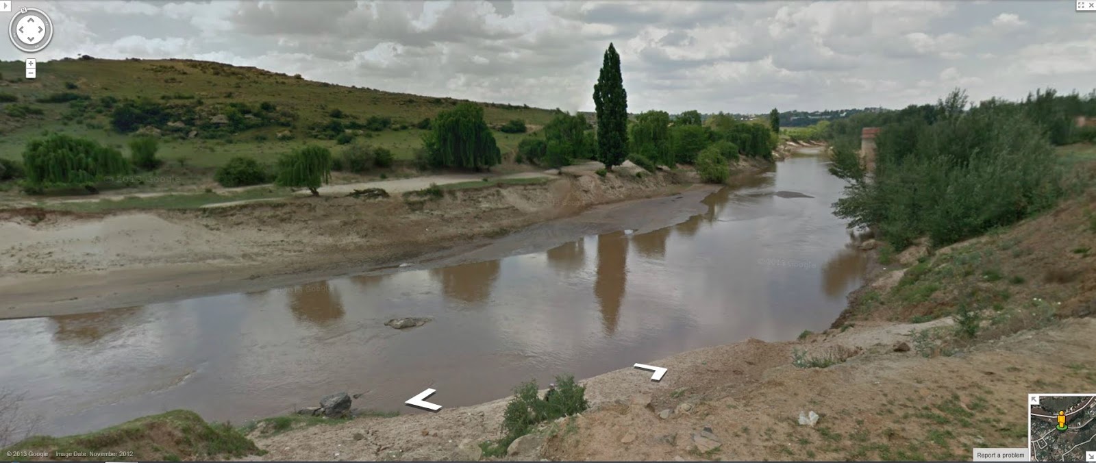 Favourite g. streetview The Mohokare (or Caledon) River on the
