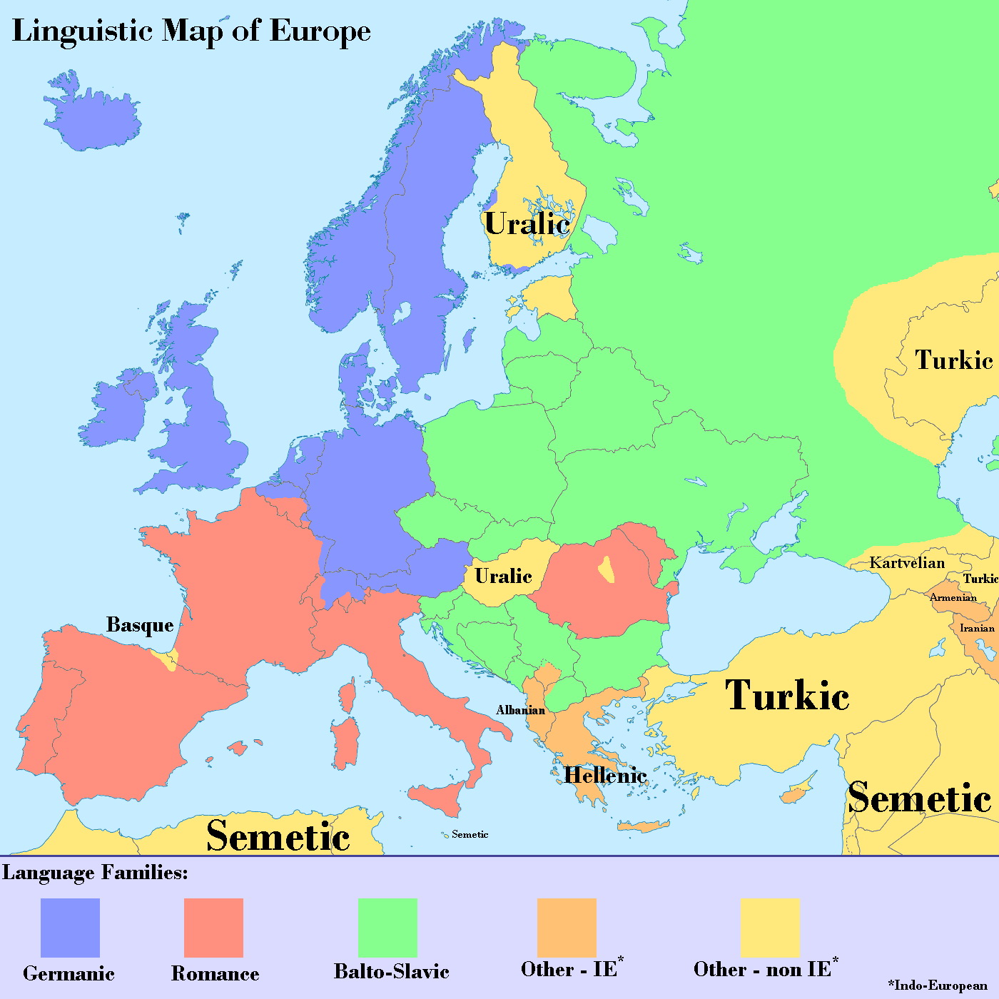 Linguistic Map Of Europe Vivid Maps