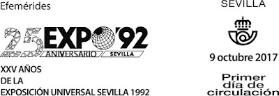 Filatelia - Sevilla - XXV Aniversario Expo92 - 2017 - Matasellos Filatelia - Sevilla - XXV Aniversario Expo92 - 2017 - Matasellos