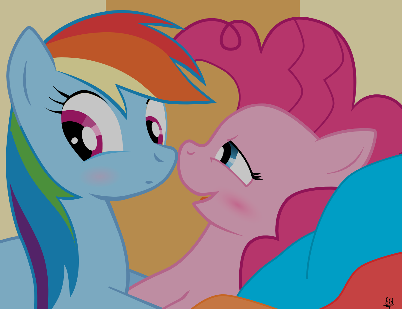 Pinkie pie and rainbow dash kiss Pinkie pie and rainbow dash kiss