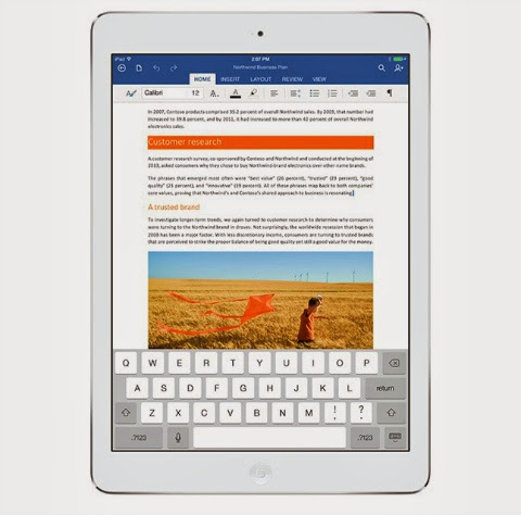 Microsoft Office for Apple iPad is now available to download