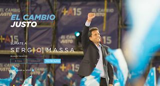 La Página de campaña de Sergio Massa
