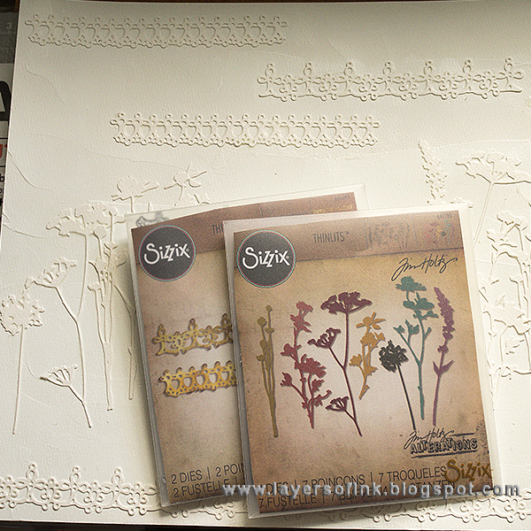 Layers of ink - Make a Wish Mixed Media Layout Tutorial by Anna-Karin, with Sizzix dies by Tim Holtz