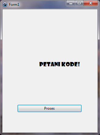 Hasil pembuatan program lazarus di Windows