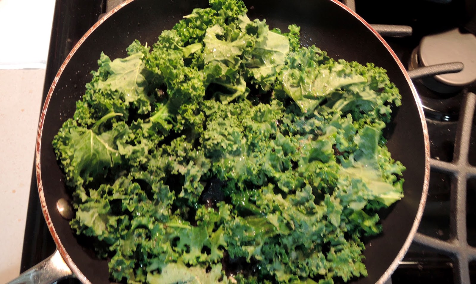 The Briny Lemon Blackened Flounder with Garlic Sautéed Kale