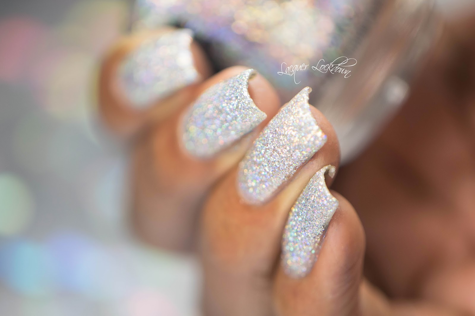 Lacquer Lockdown Holographic Sharpie Rainbow Geometric Nail Art + Tutorial