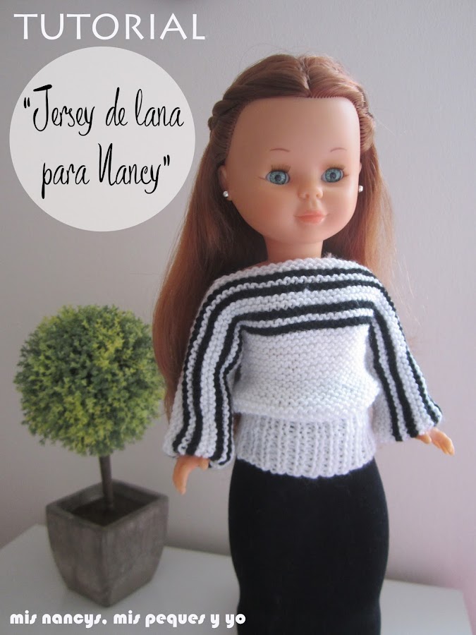 mis nancys, mis peques y yo, tutorial jersey de lana para Nancy (patrón gratis)