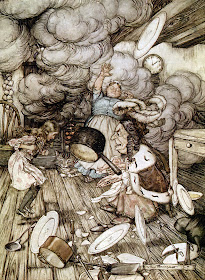 A2 Sabrina Rises Attended By Water Nymphs Arthur Rackham 1921 print on canvas 