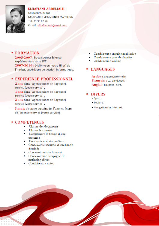 format de cv